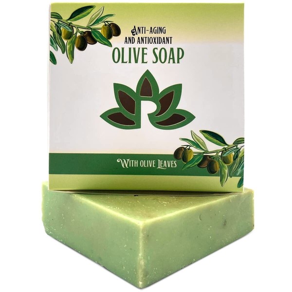 1 Vegan Natural Cold Process OLIVE OIL Soap Bar with 90% Organic Olive Oil