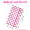 Large PU Leather Waitress Server Book, Retro Checkerboard Check Holder