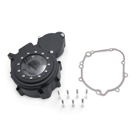 HTTMT MT313-002A- Black Left Engine Stator Cover See Through Compatible with Suzuki '06-'13 GSXR 600/750 w/gasket