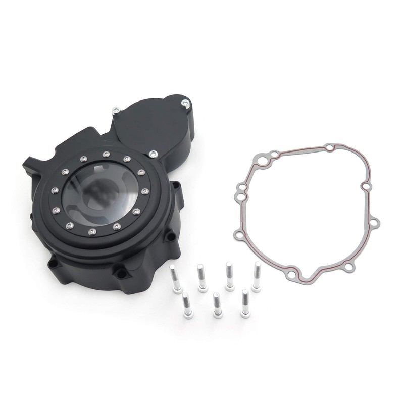 HTTMT MT313-002A- Black Left Engine Stator Cover See Through Compatible