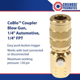 CoBlo - Coupler Blow Gun, 1/4" Automotive, 1/4" FPT, Display (PK)