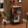 X-cosrack Side Table, Small End Table Record Player Stand with