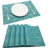 Placemats and Coaster Sets Teal Set of 6 - Woven