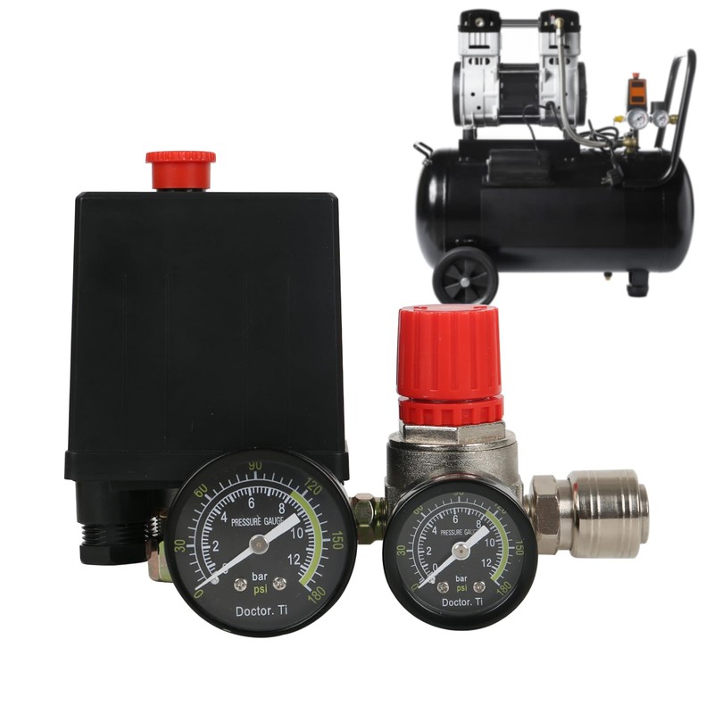 Air Compressor Pressure Switch, 1/4" 220V Safety Valve Control Regulator