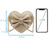 Goclothod Girls Bowknot Mini Coin Purse Heart Shape Cross Body