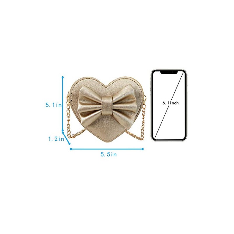 Goclothod Girls Bowknot Mini Coin Purse Heart Shape Cross Body