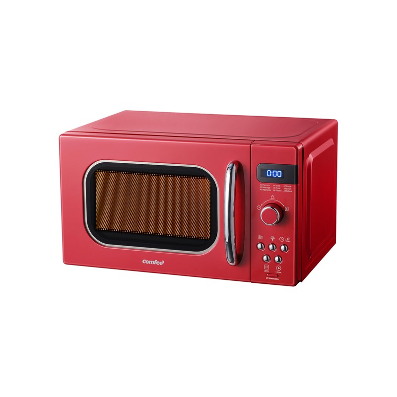 COMFEE' Retro Small Microwave Oven With Compact Size, 9 Preset
