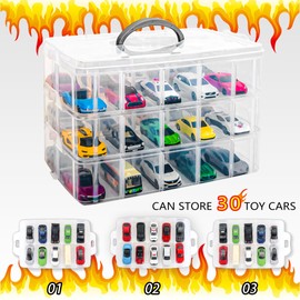 YYDS Storage Case for 30 Hot Wheels,Toy Car Storage Organizer Case for Matchbox Cars,Display Carrying Container Holder for Mini Toys