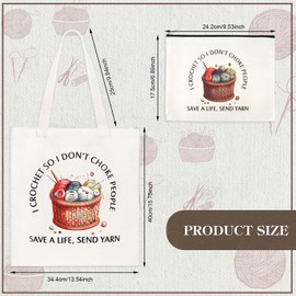 Crochet Bag Set,Handbags and Cosmetic Bags,Send to Crochet Lovers, Crochet Knitting Set,I Crochet So I Don't Choke People Save A Life Send Yarn