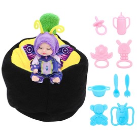 ONEST 10 Pieces 4 Inch Doll with Accessory Cute Baby Dolls Mini Dolls with Clothes Mini Baby Doll with Accessories