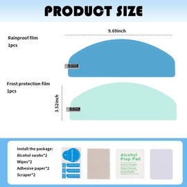 2PCS Motorcycle Helmet Visor Tint Anti Fog Film,Motorcycle Helmet with Visors Film Insert for Clear Vision,Motorcycles Accessories Motorcycles Visors Rainproof Sticker