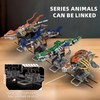 Suplanet Mechanical Shark Building Set with Lights, Rotatable Link Components