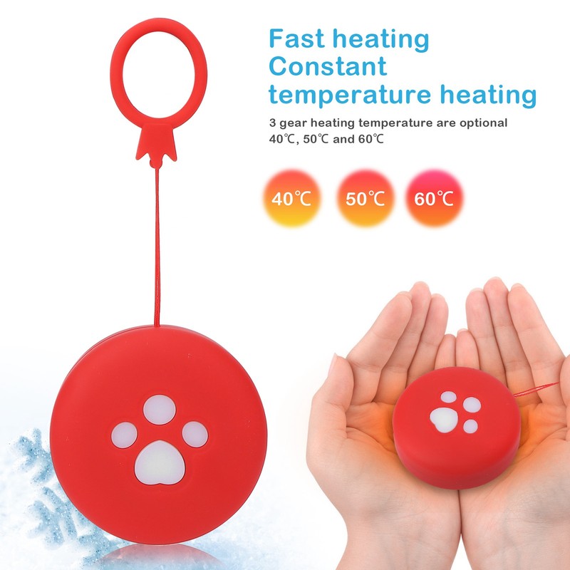 Electric Hand Warmer Men Women Cute Cat Paw Pattern Winter