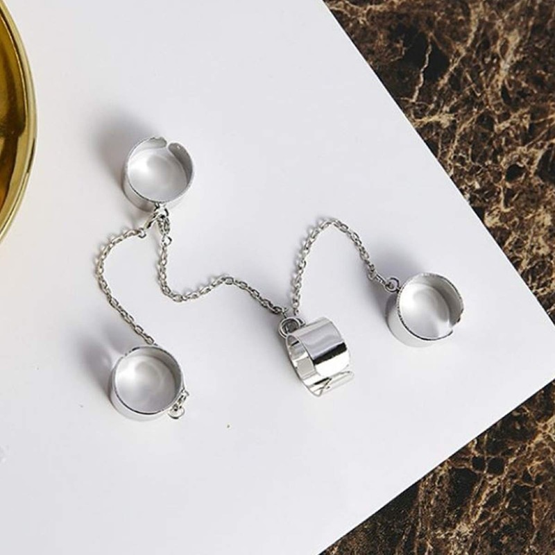 Puente 4 Ring Chain Ring, Silver, Men's, Women's, Silver Ring,