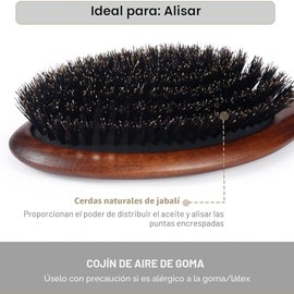 BESTOOL Cepillo de pelo, cepillos de cerdas de jabalí para mujeres, hombres y niños, cepillo de cerdas de jabalí para suavizar el cabello, cepillo dia