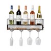 True Wall Mounted Wire Rack with Cork Cage Stemware Holder,