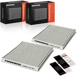 Frankberg 2x Cabin Air Filter Pollen Filter with Activated Carbon Compatible with Auri.s E15 Avensi.s T25 Coroll.a E12 Coroll.a Verso E12 R1 ZER,ZZE12 Replace# 08974-00850