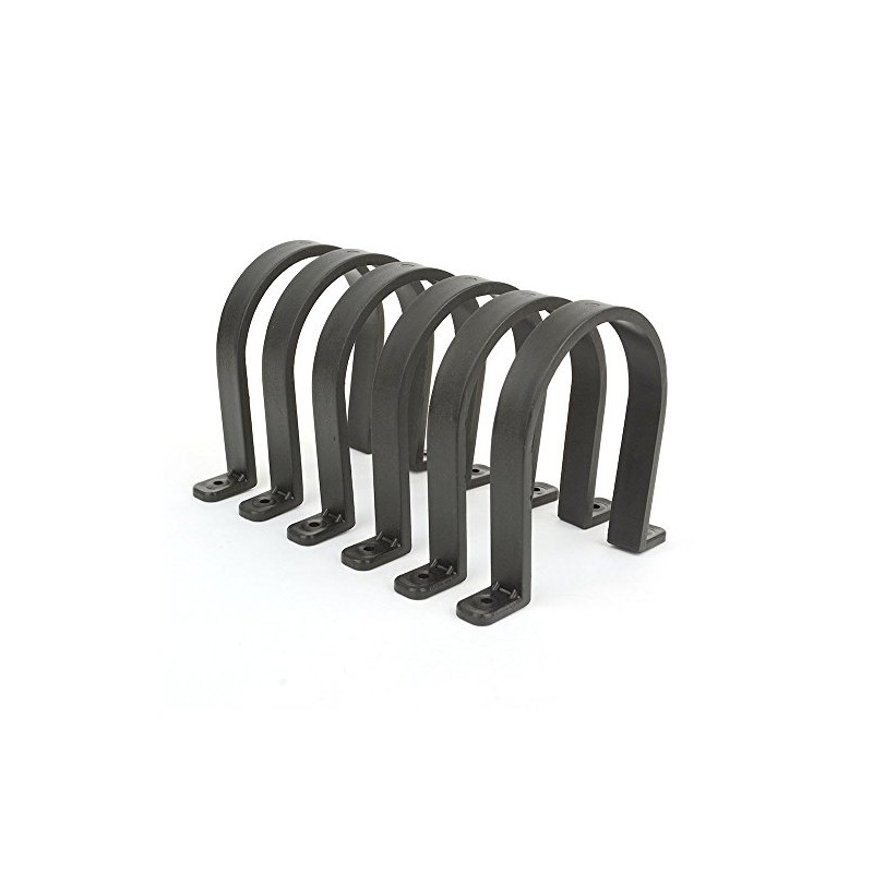BIG HORN 11729PK 2-1/2-Inch Plastic Hose Hanger, 6-Pack, Black