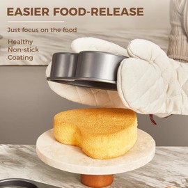 HONGBAKE 2-Piece Heart Shaped Cake Pan Set