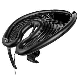 Inflatable Shampoo Bowl, Portable Folding Black PVC Head Washing Basin, Multifunctional Crush Resistant Hair Washing Tray for Outdoor Camping