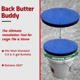 Back Butter Buddy Tile Tool, Easily Stack, Spin and Back-Butter Large Tiles | Fits 3.5 and 5 Gallon Buckets