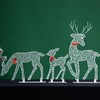 3Pcs Lighted Christmas Decoration Deer, Iron LED Reindeer Family Set,
