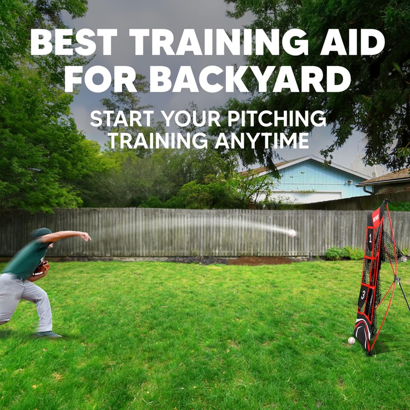 Baseball Pitching Net Target Net - 9 Pocket Strike Zone