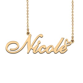 Customized Nameplate Necklace Charm Jewelry Mother Gifts for Mom Nicole