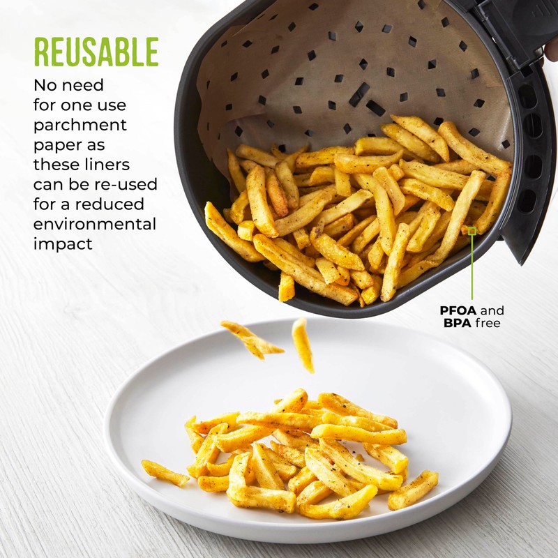 Tower TLINER1 4 Pack of Round Air Fryer Liners, Suitable