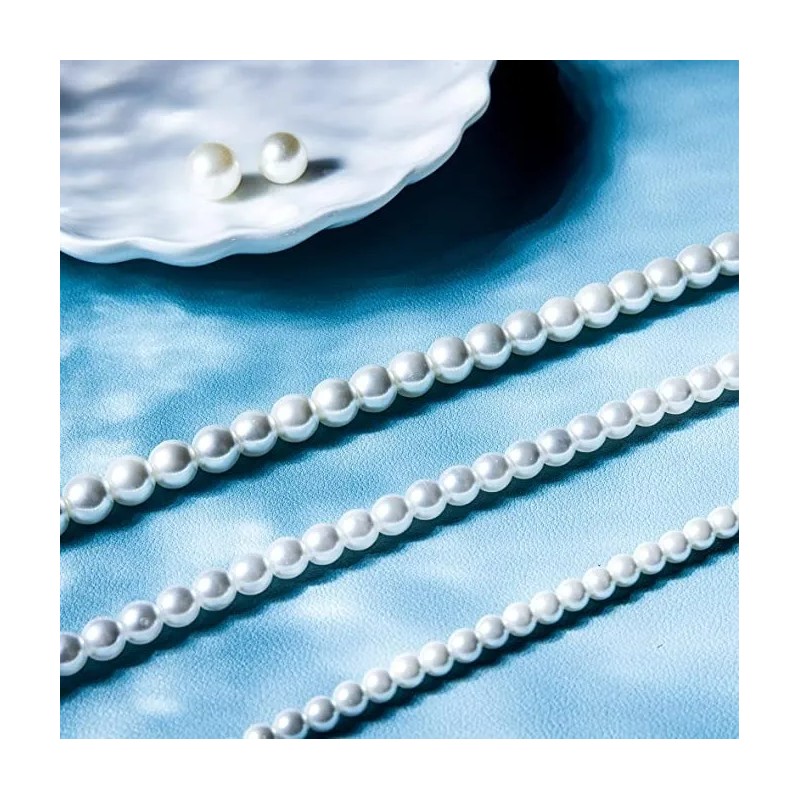 Collar De Perlas Para Hombre Y Mujer Aesthetic Ajustable 8mm