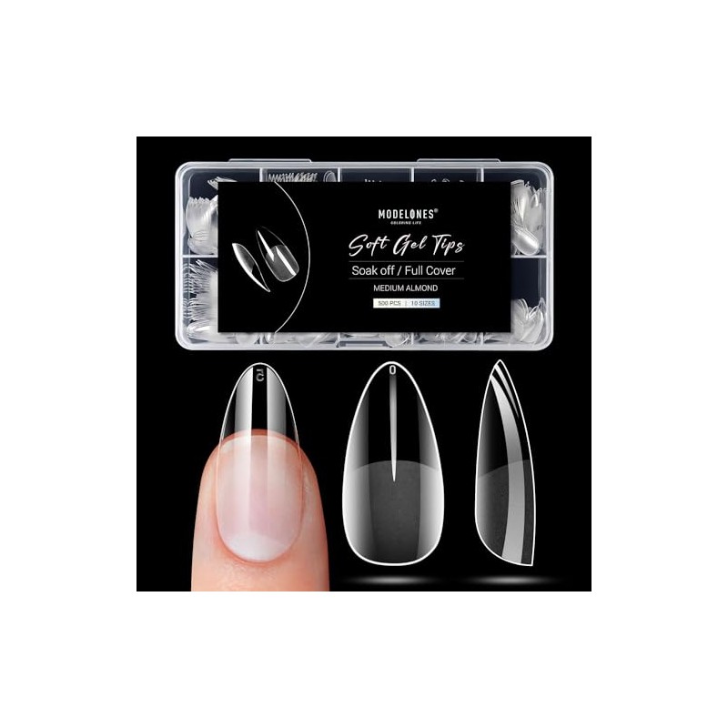 Modelones Nail Tip Short Oval Sanded Nail Tip 0457