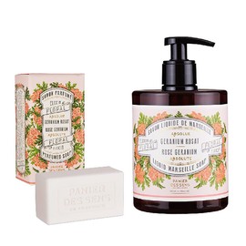 Panierdessens Absolute Liquid Marseille Soap & Perfumed Soap, Rose Geranium Scent, Made in France, Provence Soap & Body Soap