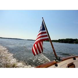 AMZFLAG American Yacht Ensign Marine Flag 2x3 ft Embroidered US Yacht Ensign Nautical Boat Flags 24x36 inches with 2 Brass Grommets