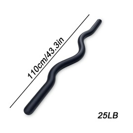 Weighted Workout Bar, 25LB Strength Training Bars,Soft Silicone Surface with Solid Steel Exercise Bar Barbell for Yoga,Pilates,Body Toning,and Strength Training (Black, large)