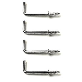 Merriway BH04453 (10 Pcs) Chrome Plated Square Shouldered Dresser Hooks, 32 mm (1.1/4 Inch) - Pack of 10 Pieces