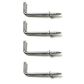 Merriway BH04453 (10 Pcs) Chrome Plated Square Shouldered Dresser Hooks, 32 mm (1.1/4 Inch) - Pack of 10 Pieces