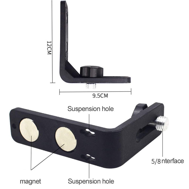 Laser Level L-Shape Magnetic Bracket for Topcon, Spectra, Leica, Bosch,