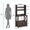 YITAHOME Bakers Rack with Power Outlet and Storage Cabinet Door,
