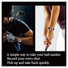 Golf Ball Marker with Carbon Fiber Ball Marker Bracelet, Golf