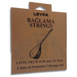 LEYFA Saz Baglama Strings for Turkish Long Neck Baglama Premium Strings 2 Sets with 3 Tezene Picks