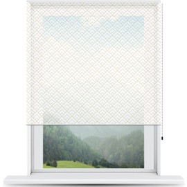 ShadePix Window Shade - Light Filtering Window Shade with Available in Size 33 x 36 Peaks Modern White Beige