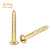 sourcing map Wood Screws M3 x 20mm Slotted Round Head