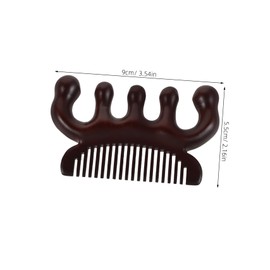Mikinona Wooden Gua Sha Comb Portable Scalp Care Tool for Dandruff Hair Face Massage