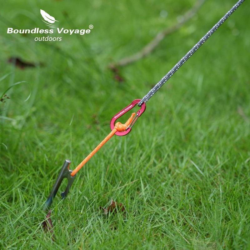 Boundless Voyage Carabiner with Storage Bag, Red, Set of 20