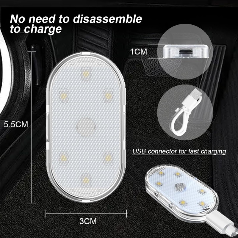 Car Interior Wireless Led Lights, 7 Colors Car Ambient Lighting