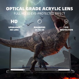 Screen Magnifier for Cell Phone, 18" Magnifying HD 3D 2025 Upgraded Phone Screen Amplifier Phone Stand with Screen Enlarger Compatible with All Smartphones for Movies Videos (18 inch)