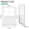 Tandefio 2 Pack 14''x21'' White Shed Window, Sliding Windows with