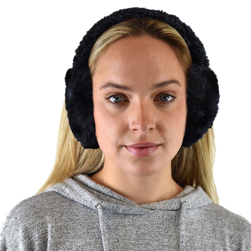 C.C Soft Winter Warm Adjustable Headband Ear Warmer Earmuffs, Sherpa