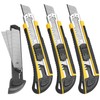 DOWELL Utility Knife Box Cutter Retractable Self Loading Heavy Duty