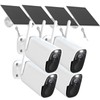 ELECCTV 2K QHD Solar Security Cameras Wireless Outdoor WiFi, 12000mah